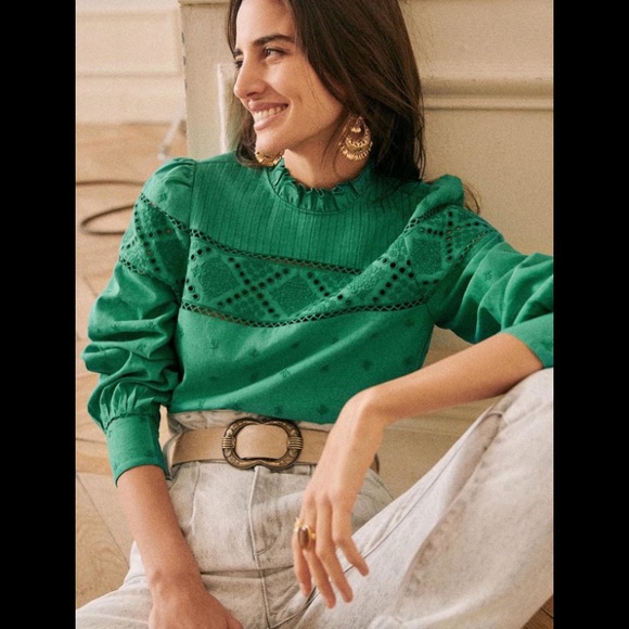 Sezane Tops - Sèzane Green blouse